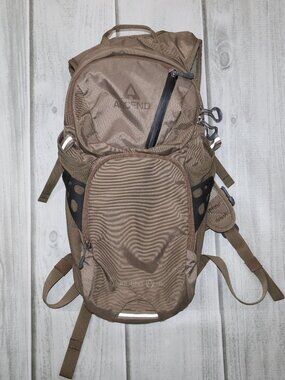 Ascend Current 4L Hydration Hiking Backpack Daypack Brown Trail Outdoor EUC